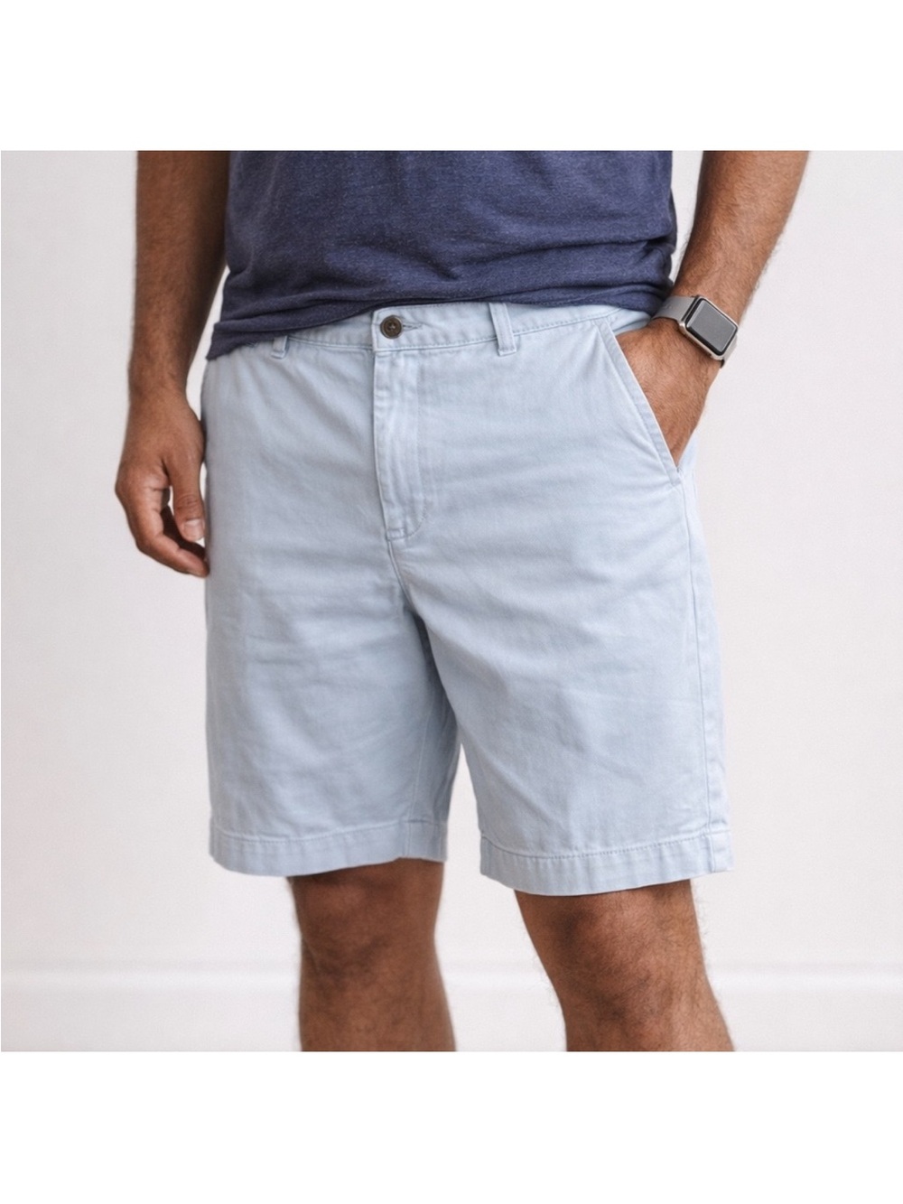 Merona Light Blue Flat Front Cotton Shorts